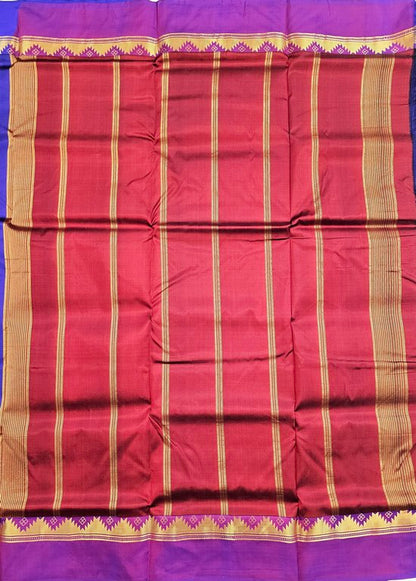 Kanchipuram Traditional 9 Yards Pure Silk Saree 005