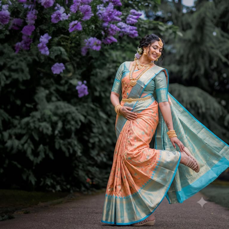 Trendy Kanchipuram Blended Vintage Tissue Bridal Silk Sarees 051