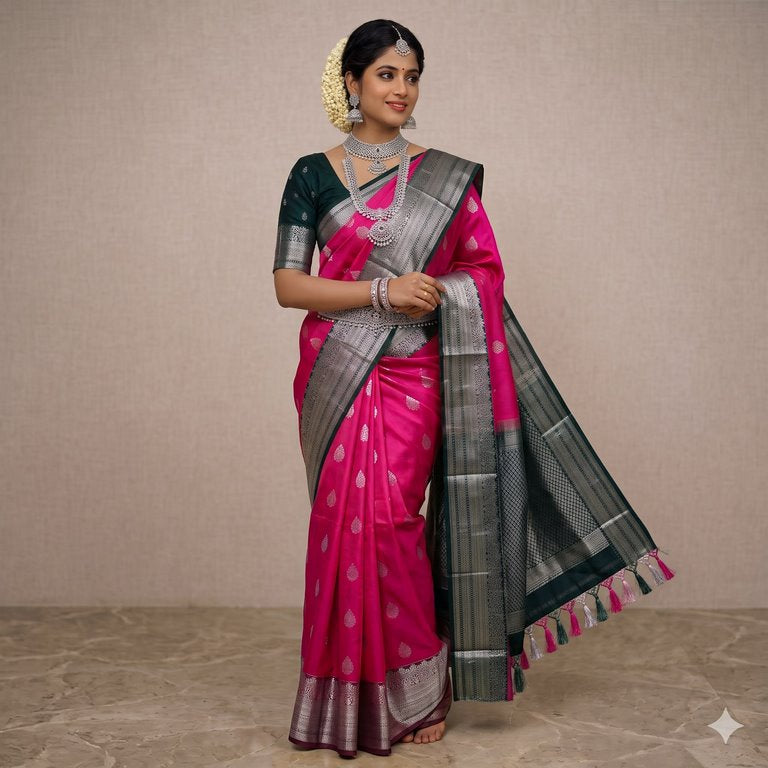 Authentic Pure Kanchipuram Korvai Vintage Silksarees 003
