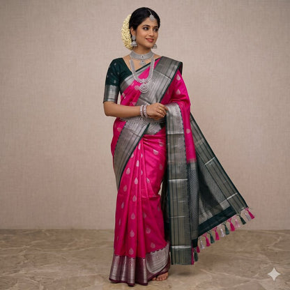 Authentic Pure Kanchipuram Korvai Vintage Silksarees 003
