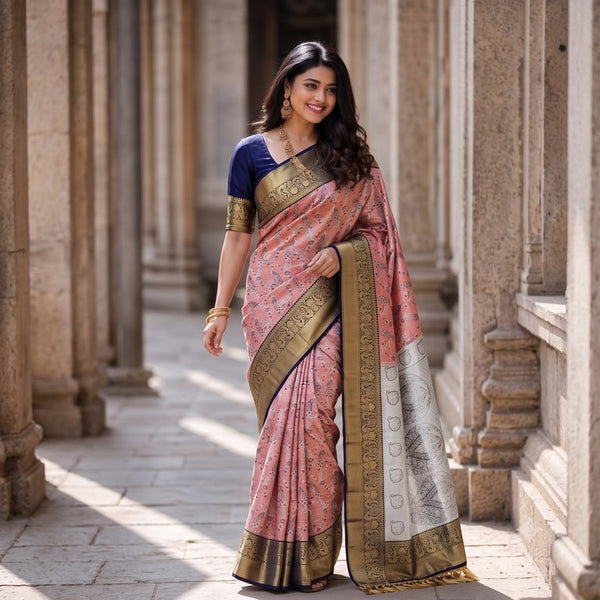 Kanchipuram Blended Korvai Tissue Silk Sarees 005