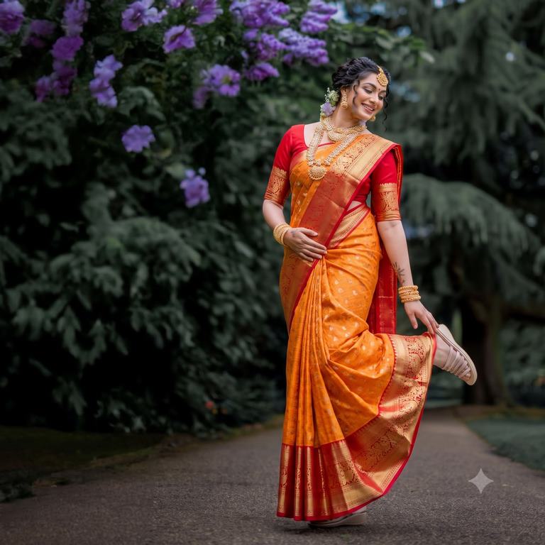 Trendy Kanchipuram Blended Vintage Bridal Silk Sarees 009