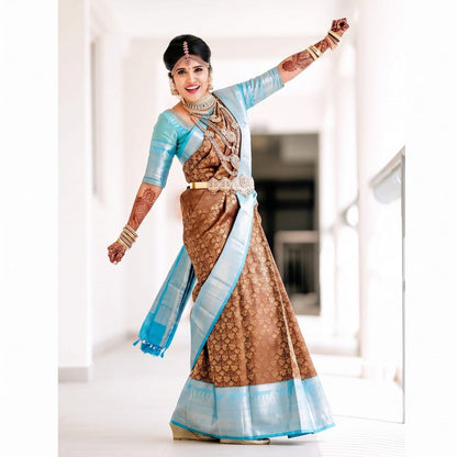 Trendy Kanchipuram Blended Vintage Tissue Bridal Silk Sarees 180060 - 055