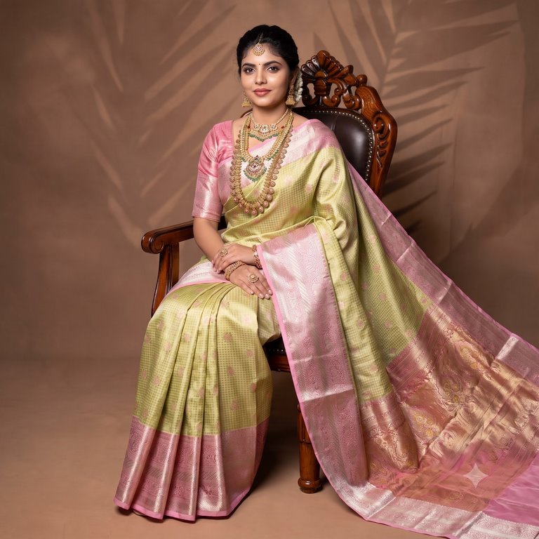 Kanchipuram Blended Korvai Tissue Silk Sarees 006