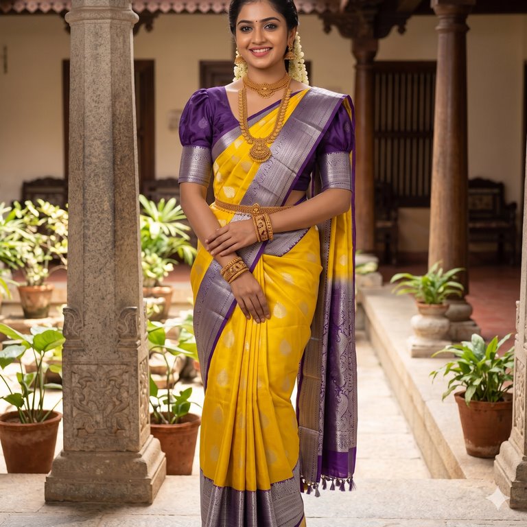 Authentic Pure Kanchipuram Korvai Vintage Silksarees 010
