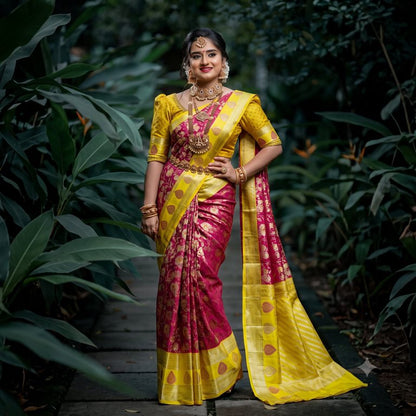 Trendy Kanchipuram Blended Vintage Tissue Bridal Silk Sarees 044