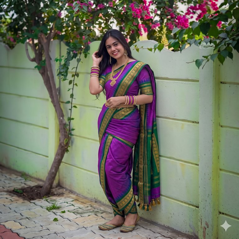 Kanchipuram Traditional 9 Yards Korvai Pure Silk Saree 013