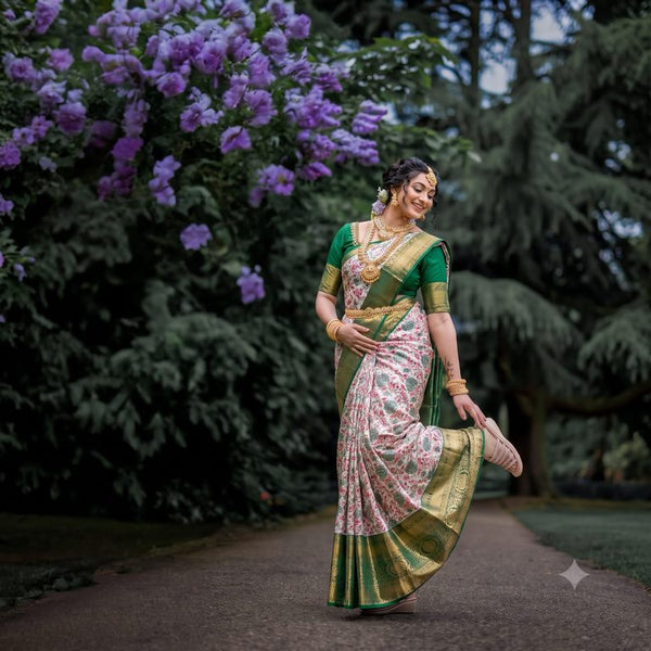 Luxury Kanchipuram Blended Tissue Bridal Silk Sarees 004