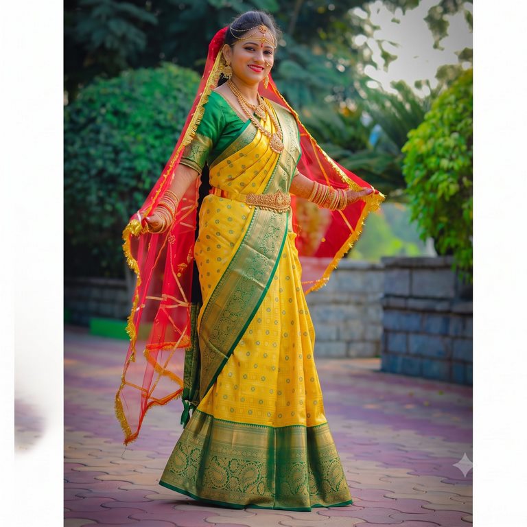 Trendy Kanchipuram Blended Vintage Tissue Bridal Silk Sarees 045