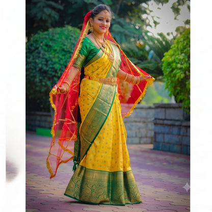 Trendy Kanchipuram Blended Vintage Tissue Bridal Silk Sarees 045