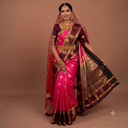 Trendy Vintage Gap Border Silksarees 010