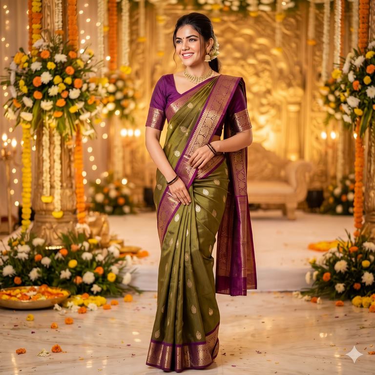 Kanchipuram Pure Korvai Fancy SilkSarees 011
