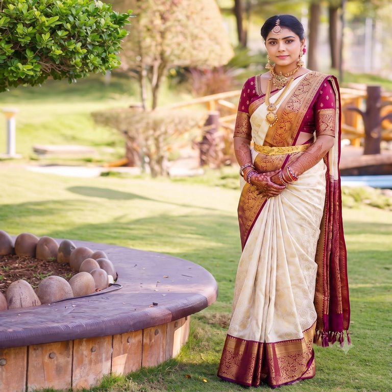 Trendy Kanchipuram Blended Vintage Bridal Silk Sarees 065