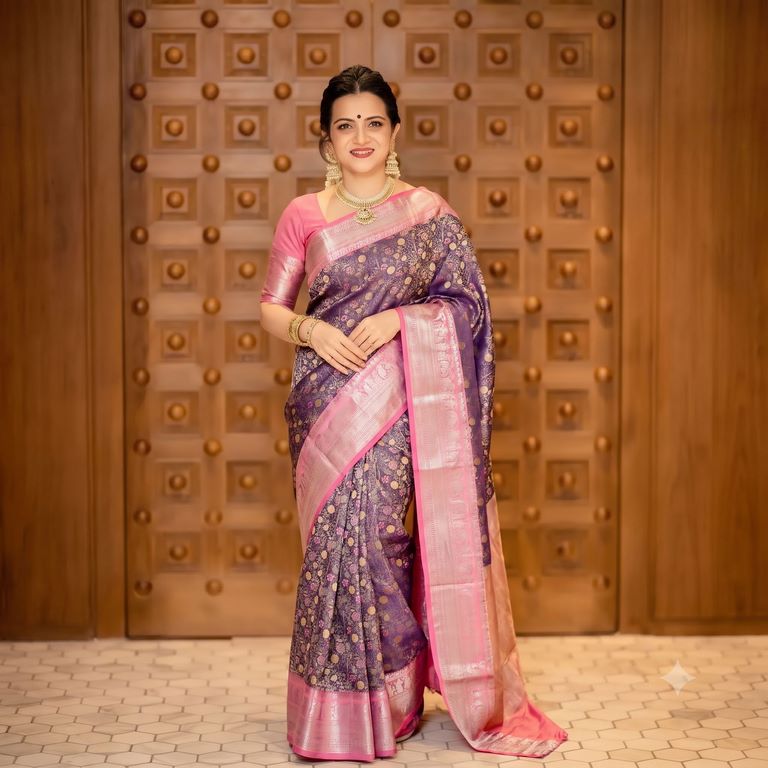 Trendy Kanchipuram Blended Vintage Tissue Bridal Silk Sarees 031