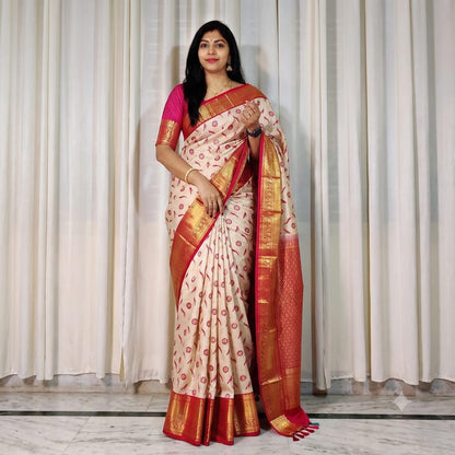 Luxury Kanchipuram Blended Bridal Silk Sarees 001