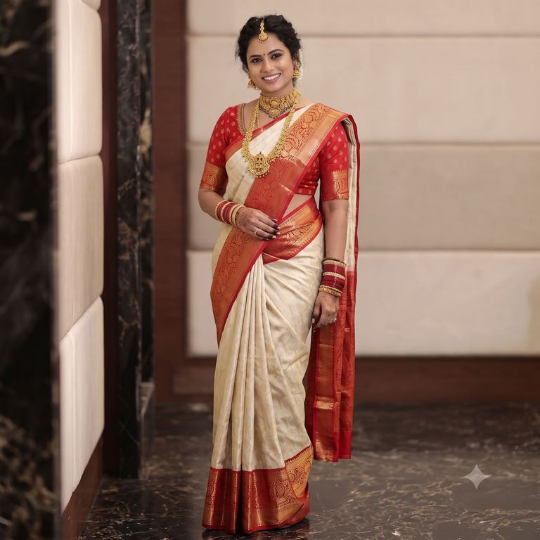 Trendy Kanchipuram Blended Vintage Bridal Silk Sarees 067