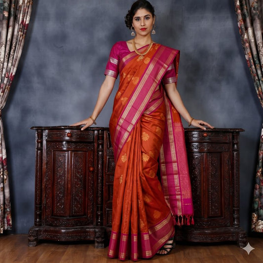 Authentic Pure Kanchipuram Korvai Vintage Silksarees 002