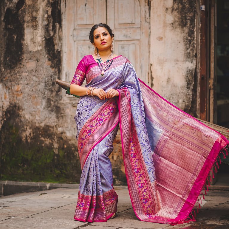 Kanchipuram Blended Korvai Tissue Silk Sarees 008