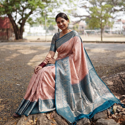 Kanchipuram Blended Korvai Tissue Silk Sarees 010