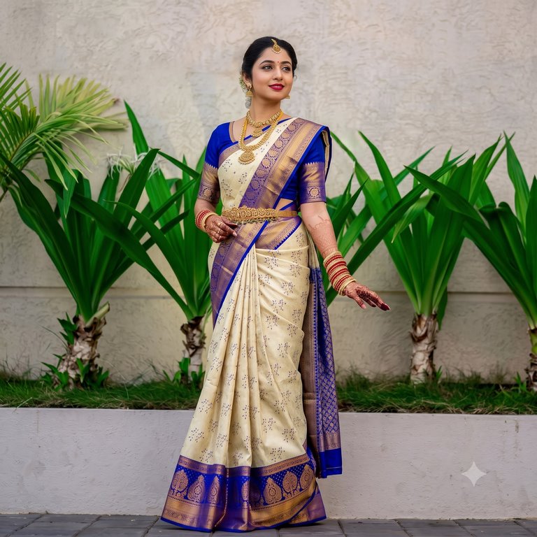 Trendy Kanchipuram Blended Vintage Tissue Bridal Silk Sarees 052