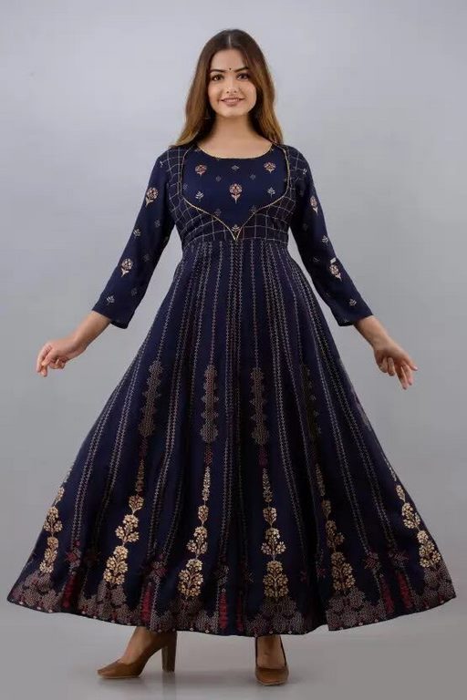 LONG ANARKALI KURTIS – GRACEFUL & FLOWING STYLE 008