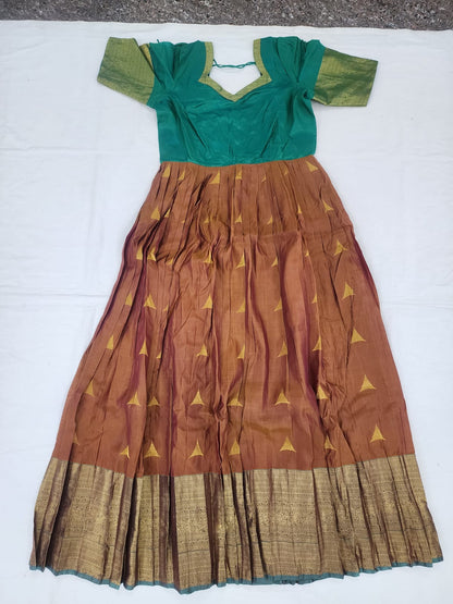 Elegant Kanchipuram Pure Silk Lehenga Choli – Traditional Festive Wear (Size: 36 - 40) – Kanchipuram Lakshaya Silks