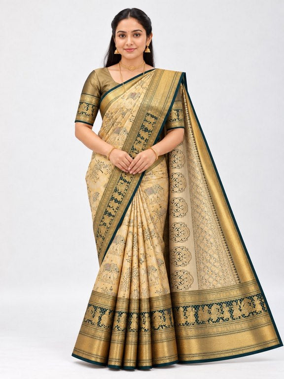 Trendy Kanchipuram Blended Tissue Silk Sarees – Kanchipuram Lakshaya Silks