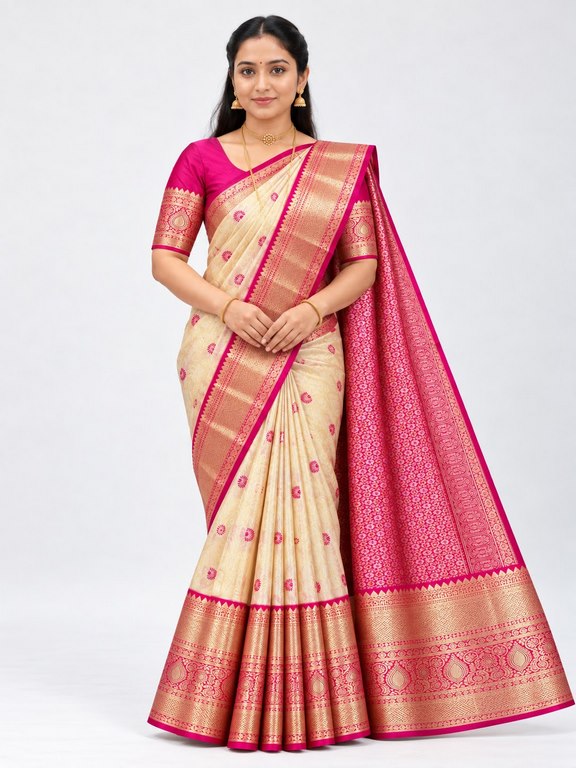 Trendy Kanchipuram Blended Bridal Silk Sarees 003 – Kanchipuram Lakshaya Silks