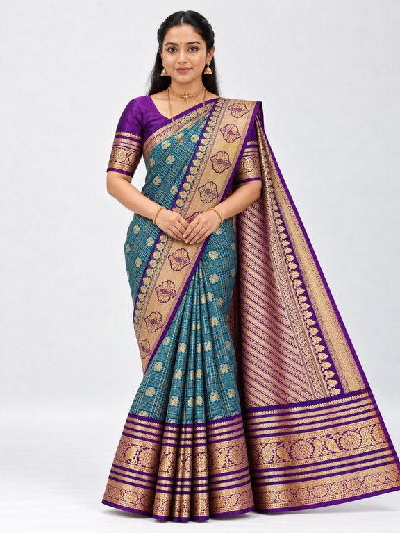 Trendy Kanchipuram Blended Vintage Bridal Silk Sarees 004 – Kanchipuram Lakshaya Silks