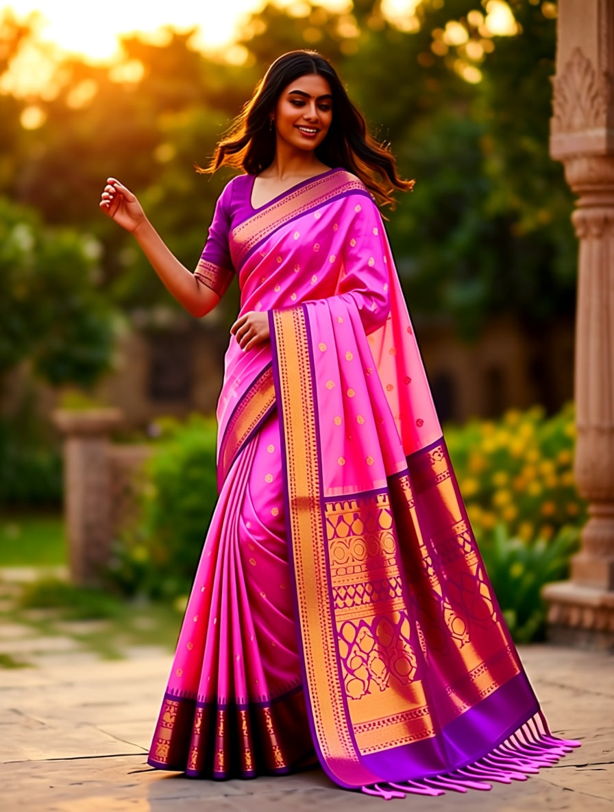 Kanchi Blended Trendy Soft Silk Saree 800