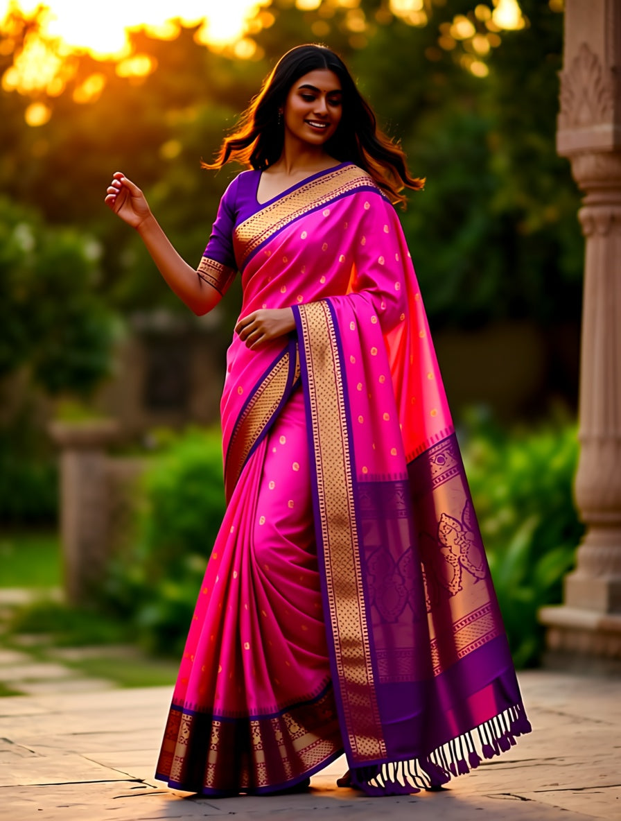 Kanchi Blended Trendy Soft Silk Saree 781