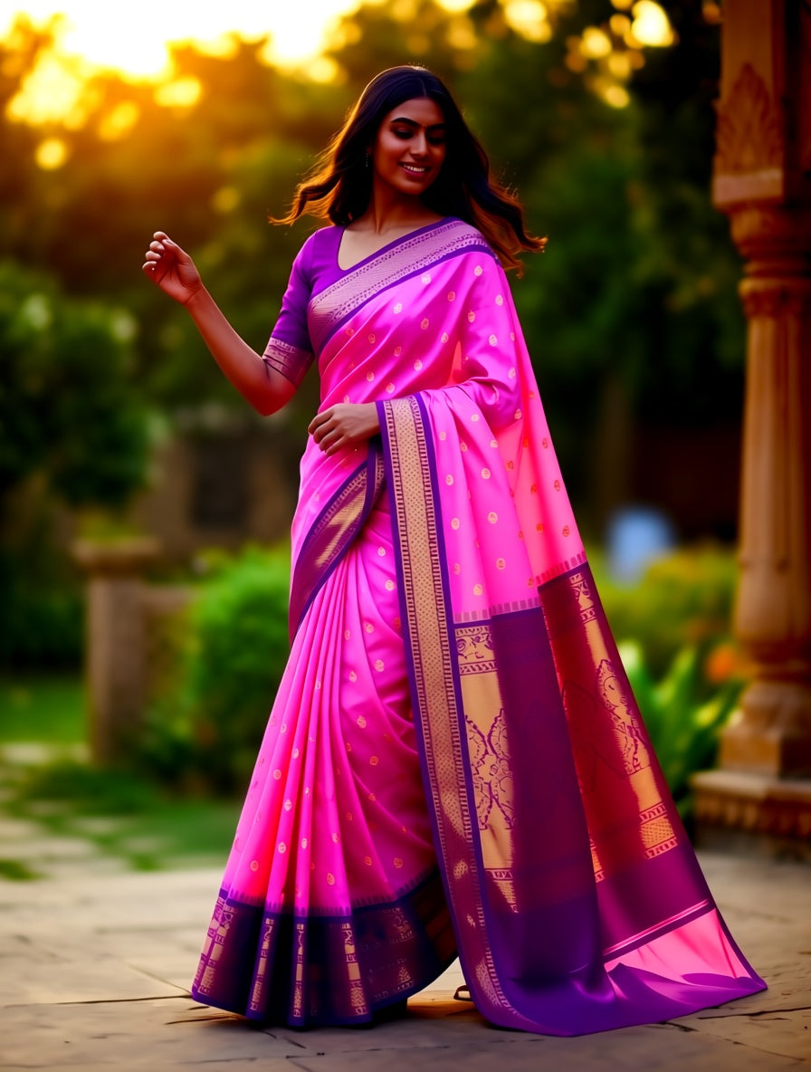 Kanchi Blended Semi Soft Silk Saree 644
