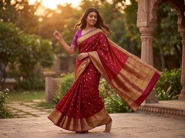 Kanchipuram Blended Self Butta Silk Sarees 1281