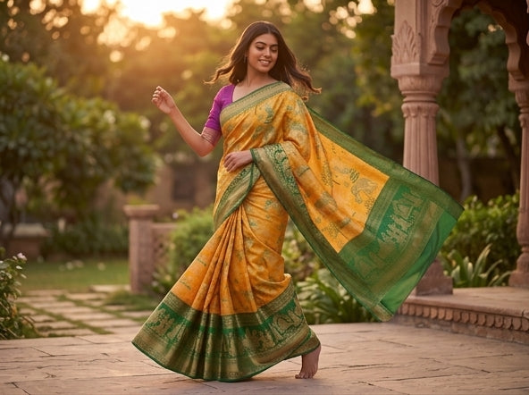 Kanchipuram Blended Tissue Bridal Silk Sarees 278