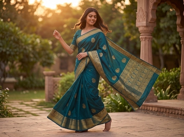 Kanchipuram Blended Self Butta Silk Sarees 1274