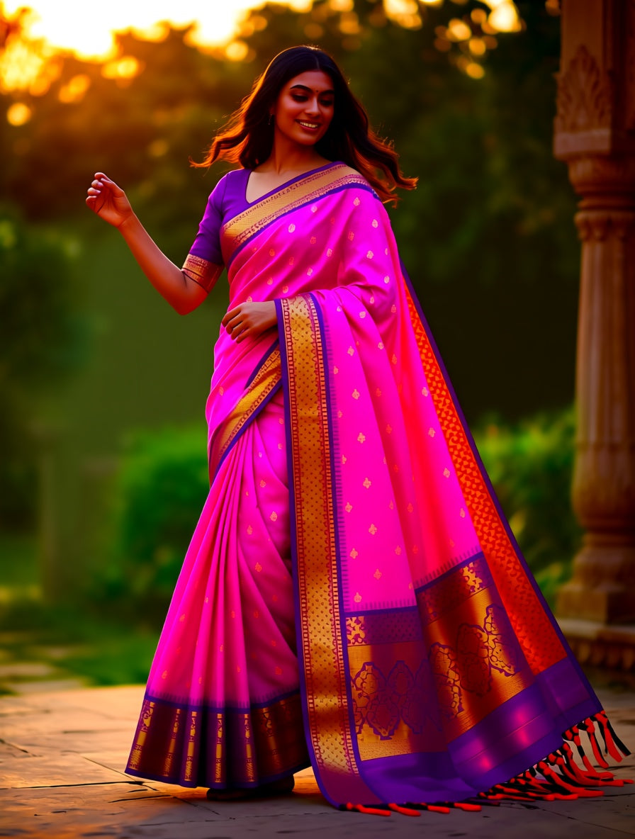 Kanchi Blended Trendy Soft Silk Saree 770