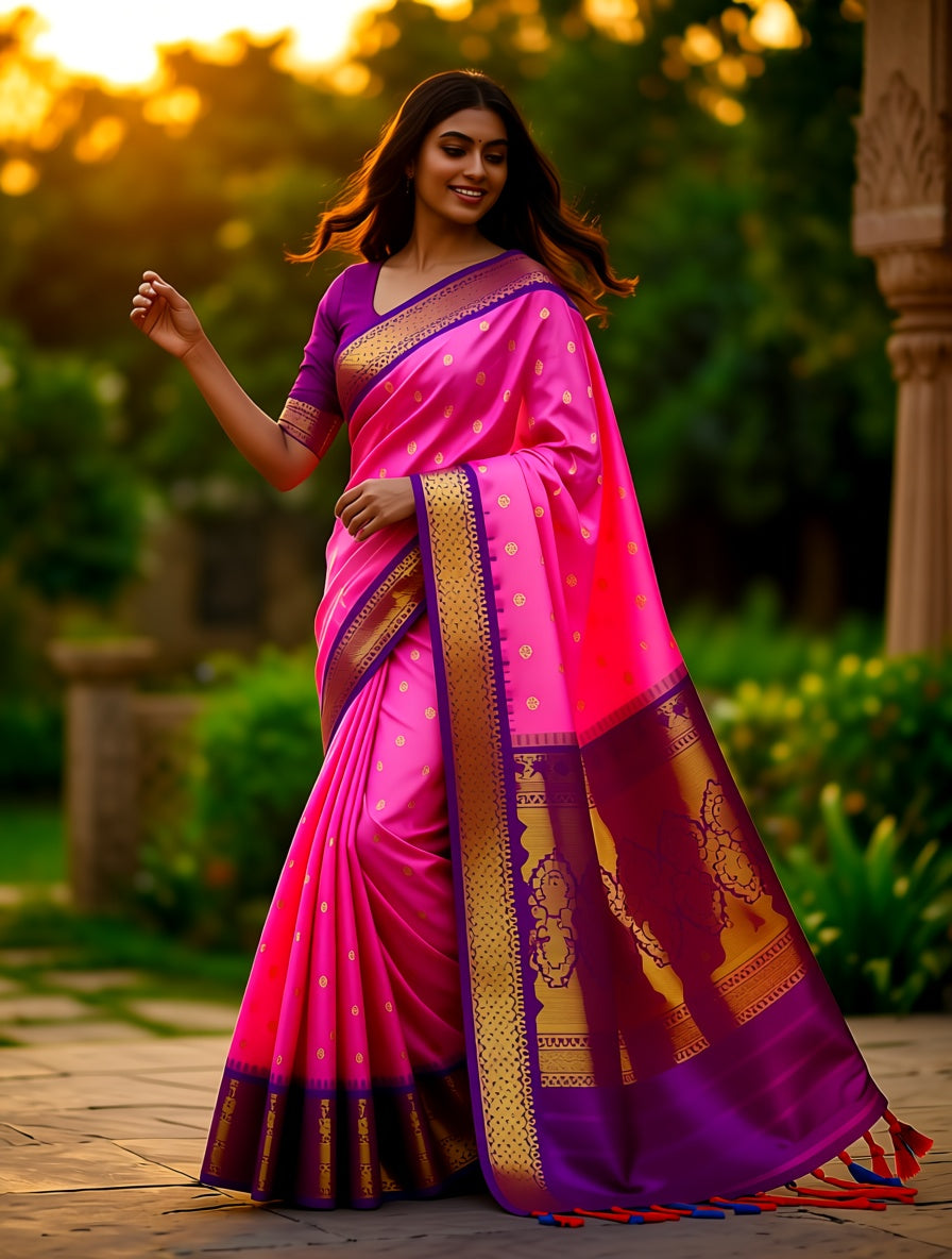 Kanchi Blended Trendy Soft Silk Saree 801