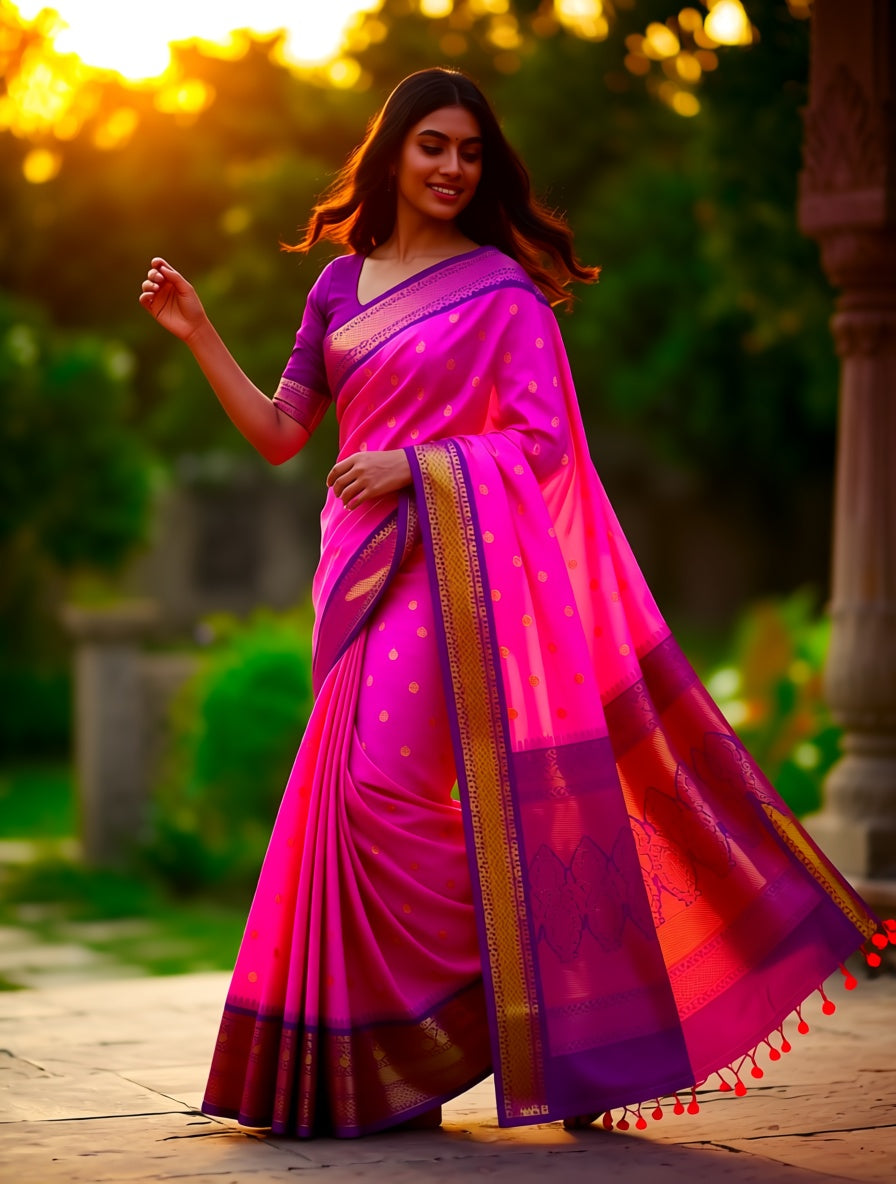 Kanchi Blended Semi Soft Silk Saree 666
