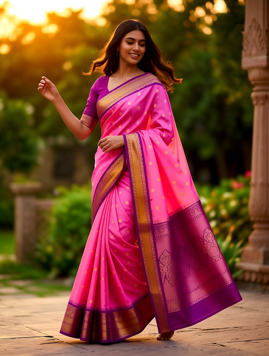 Kanchi Blended Semi Soft Silk Saree 659