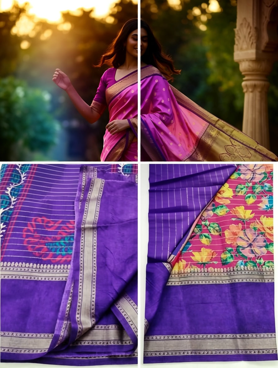 Kanchi Blended Trendy Fancy Silk Saree 818