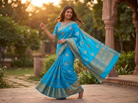 Kanchipuram Blended Self Butta Silk Sarees 1287