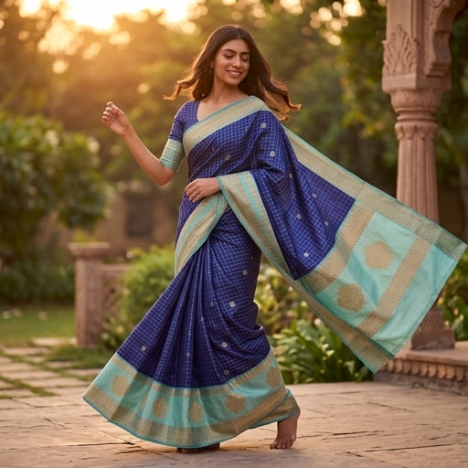 Kanchipuram Blended Korvai Silk Sarees 1209
